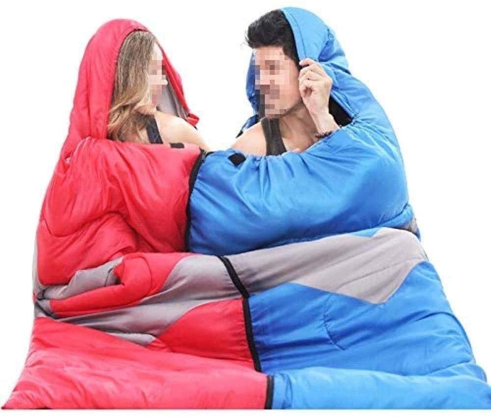 SKR FSGHJJKN Cotton Hollow Cotton Sleeping Bags for Camping, 3-Season Warm and Comfortable Adult Sleeping Bag