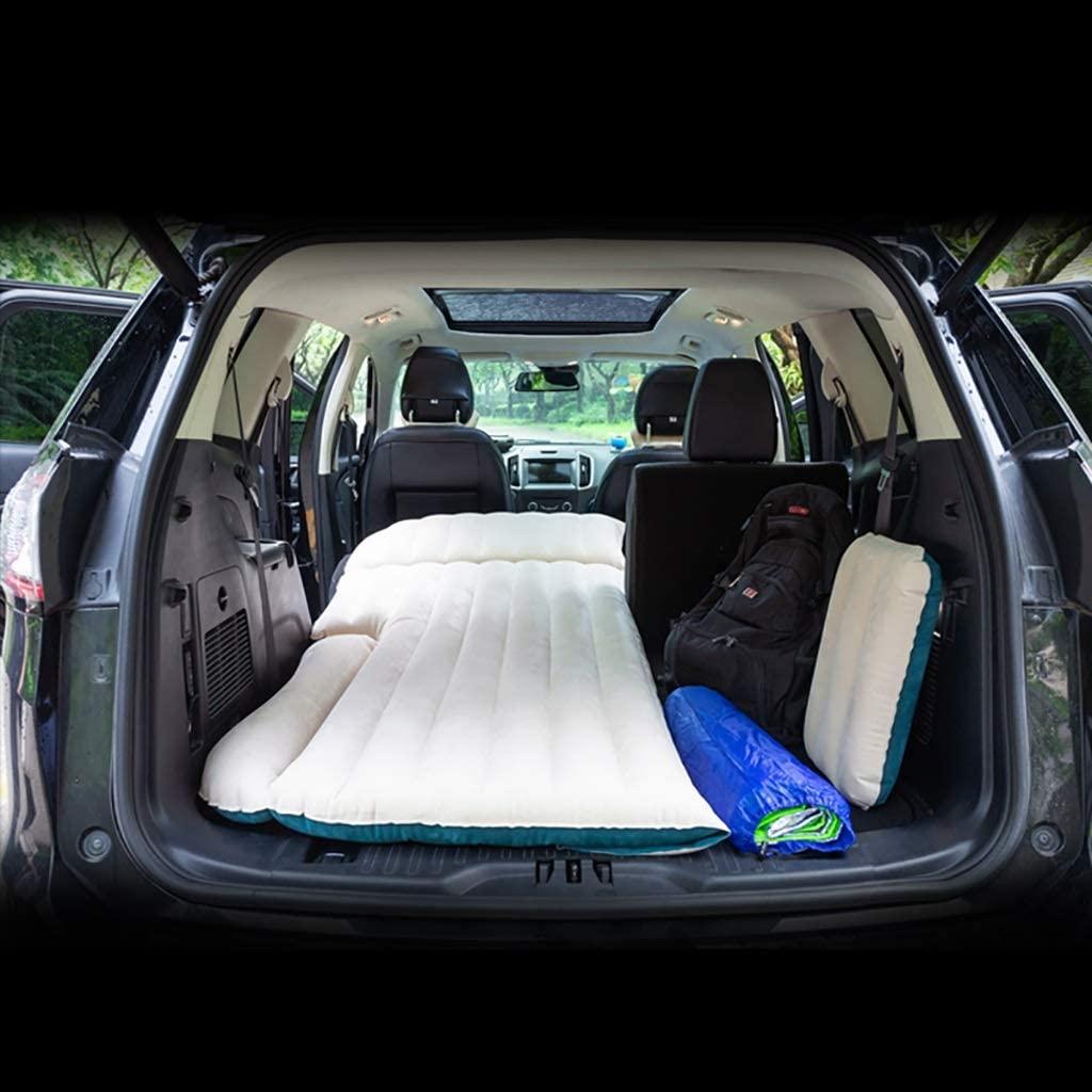 SUV Car Travel Bed 4/6 Air Cushion Bed, Double-Sided Thick FlocEnvironmental Protection Material Car Rear Air Mattress, Car Sleeping Pad, Self-Driving Travel Supplies