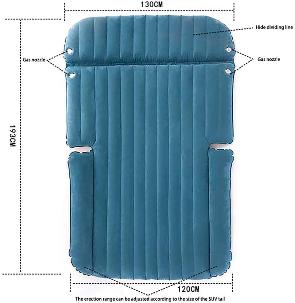 SUV Car Travel Bed 4/6 Air Cushion Bed, Double-Sided Thick FlocEnvironmental Protection Material Car Rear Air Mattress, Car Sleeping Pad, Self-Driving Travel Supplies