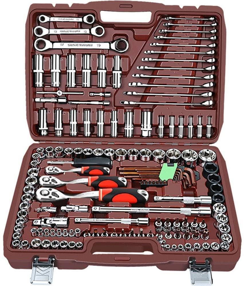 FMOBSLBBZY Car Repair Tool Ratchet Torque Wrench Spanner Screwdriver Socket Set Combo Tools Kit Bicycle Auto Repairing Tool Mechanic Tool,Hand Tool Sets
