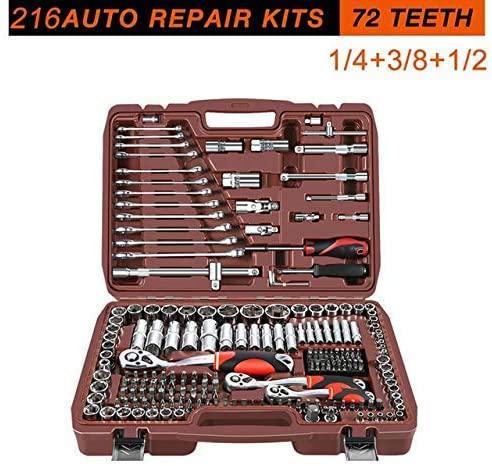 FMOBSLBBZY Car Repair Tool Ratchet Torque Wrench Spanner Screwdriver Socket Set Combo Tools Kit Bicycle Auto Repairing Tool Mechanic Tool,Hand Tool Sets