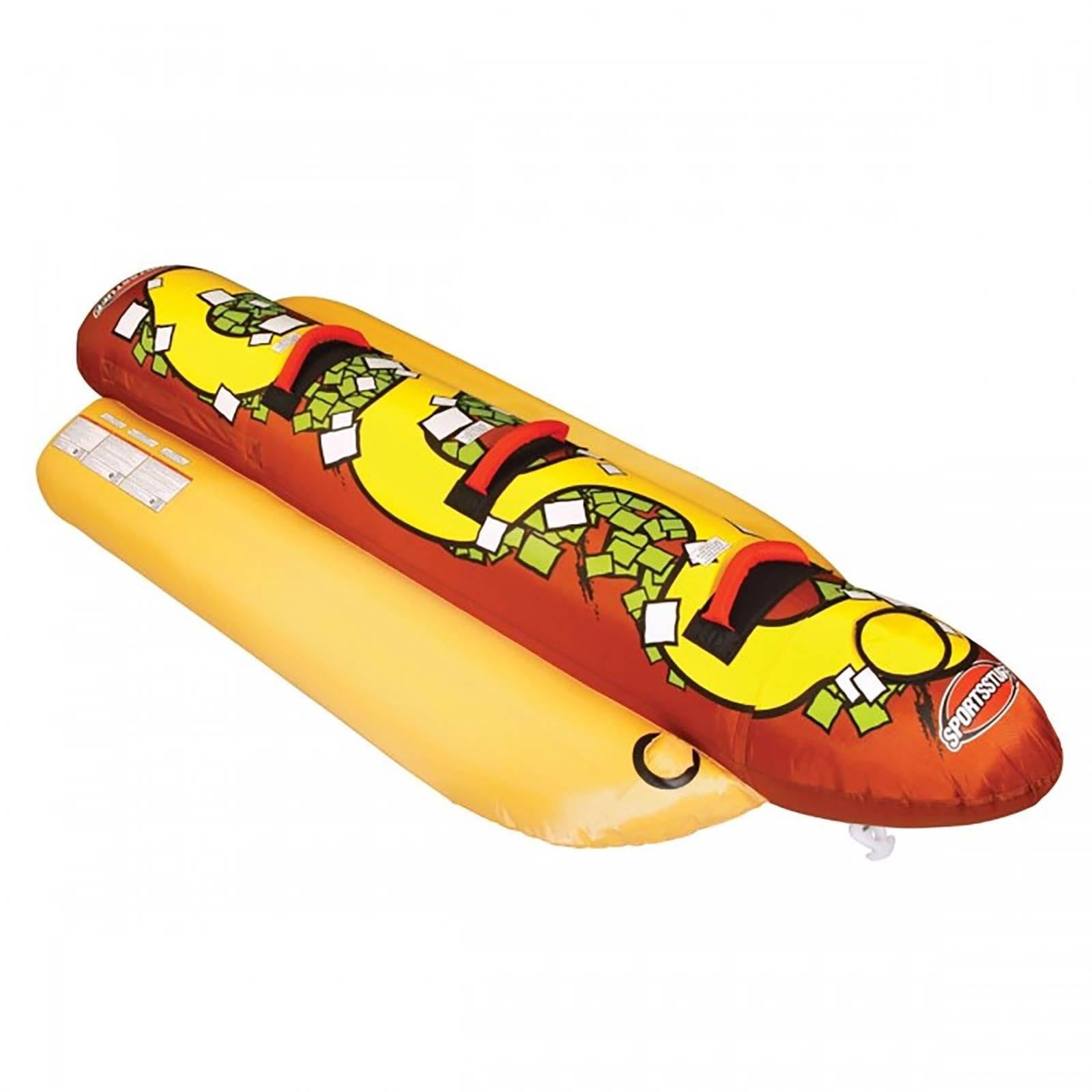 Sportsstuff Hot Dog 3 Person Inflatable Boat Lake Water Towable Tube (2 Pack)