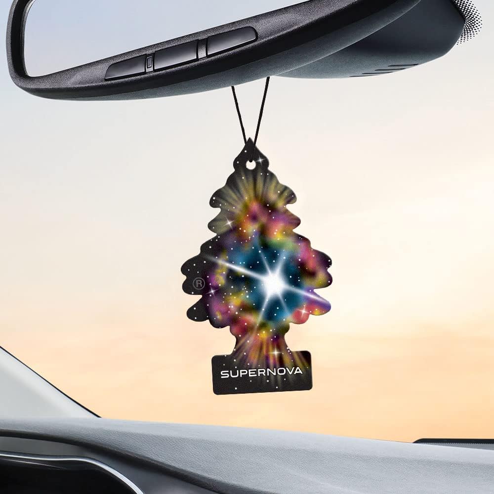 LITTLE TREES Air Fresheners Car Air Freshener. Hanging Tree Provides Long Lasting Scent for Auto or Home. Supernova, 24 Air Fresheners