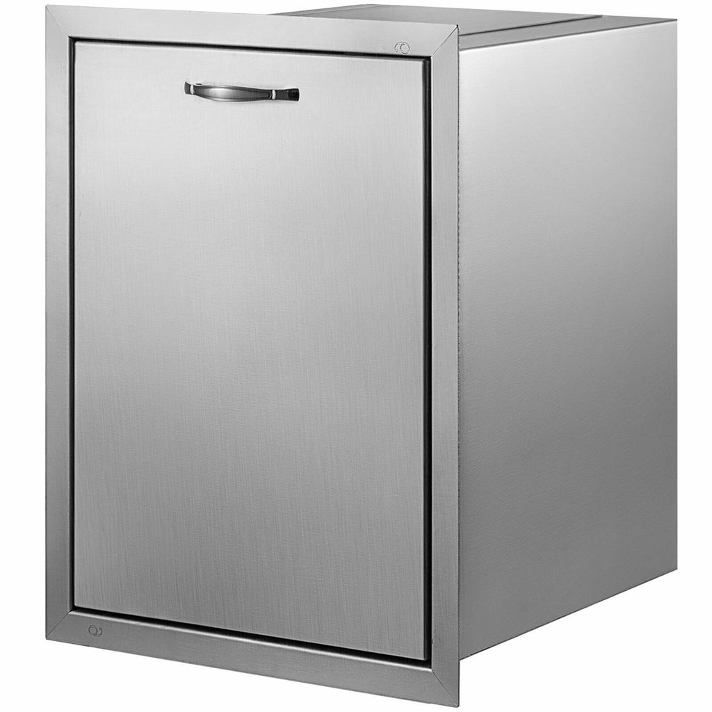 Outdoor Kitchen Trash Drawer 19.7W x 26.5H with Trash Bag Ring  Steel