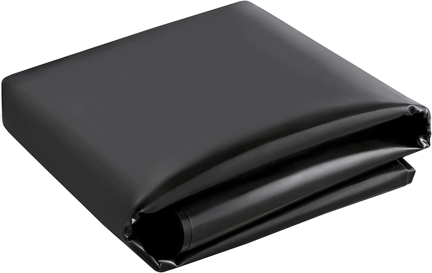 Pond Liner, 16.4x19.7ft, 20 Mil Pond Liners for Outdoor Ponds, HDPE Pond Underlayment for Fountain, Small Pond, Fishpond, Waterfall, Water Garden, Black
