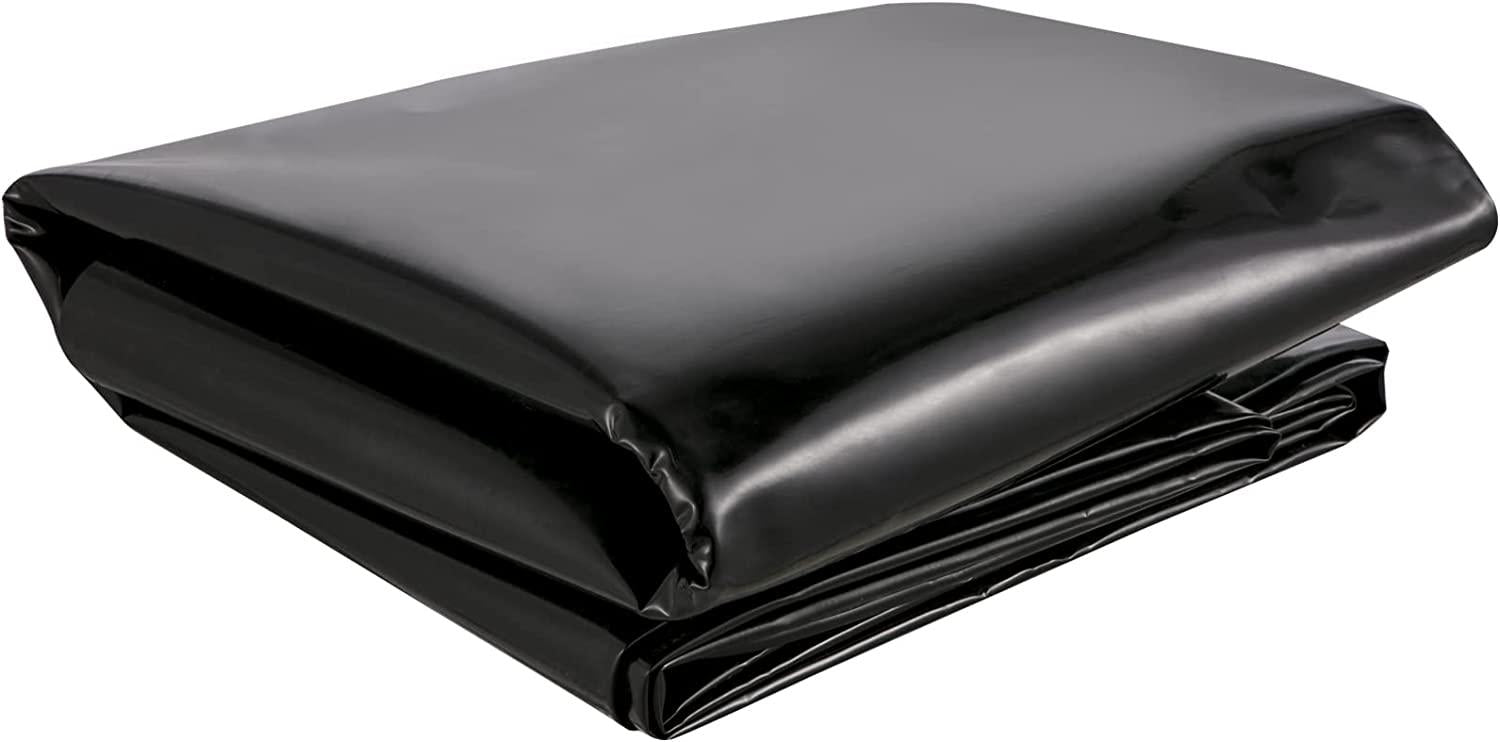 Pond Liner, 16.4x19.7ft, 20 Mil Pond Liners for Outdoor Ponds, HDPE Pond Underlayment for Fountain, Small Pond, Fishpond, Waterfall, Water Garden, Black