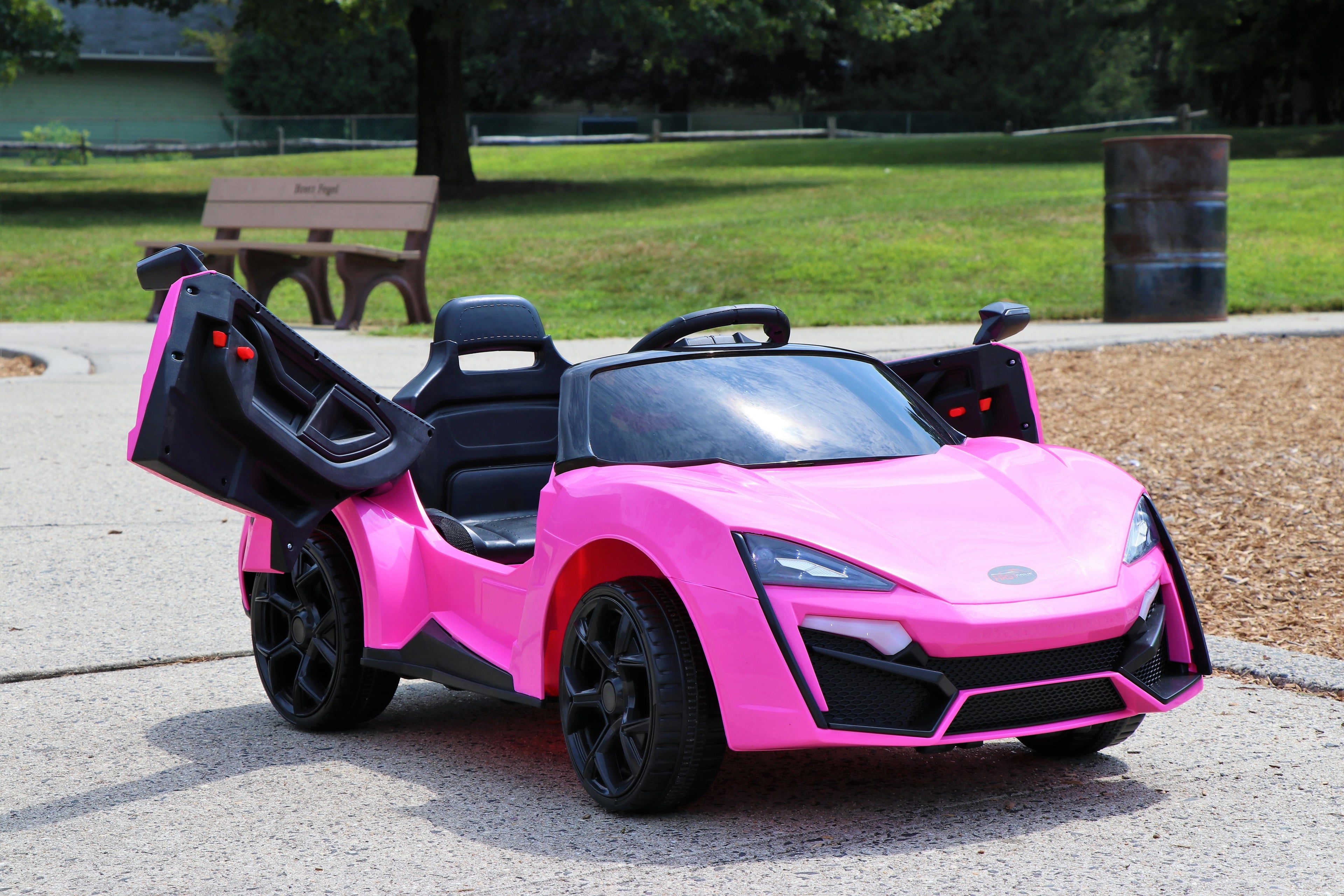 First Drive Lykan Hypersport Style Pink 12v Kids Cars - Dual Motor Electric Power Ride On Car with Remote