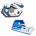 57272EP Adult 5 Seat Inflatable Island Loun&amp; 43105E 6 Person Pool Raft