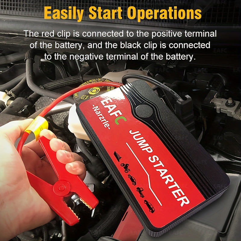 Never Get Stranded Again: Portable Car Jump Starter Battery Power Bank For Emergency Boosting