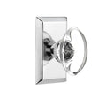 Studio Plate 2-3/8 in. Backset Bright Chrome PassaHall/Closet Oval Clear Crystal Glass Door Knob