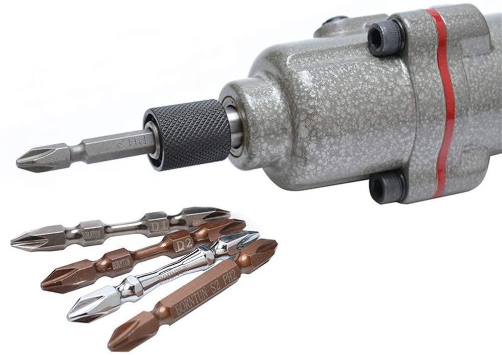 WEI-LUONG Tools High Strength Pneumatic Screwdriver Wind Batch Industrial Gas Batch Industrial Grade Hand Tool Multifunction and Ergonomic Screwdriver Set