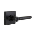 TonbridMatte Black Bed/Bath Door Lever with Square Rose