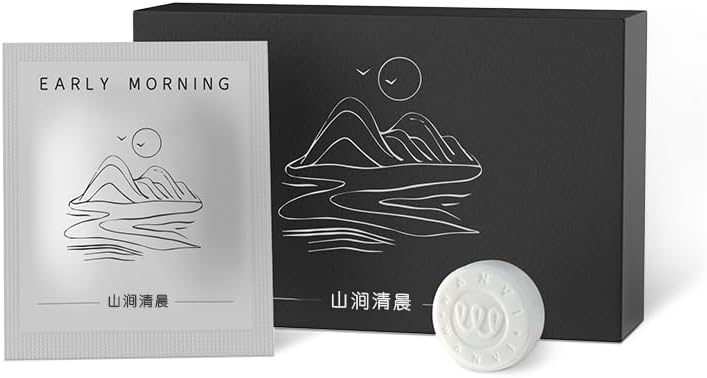 Cacacece 4 Packs Morning Fresh Smell Car Air Fresheners Refills Solid Fragrance Replacement Tablets, Long Lasting Car Air Fresheners