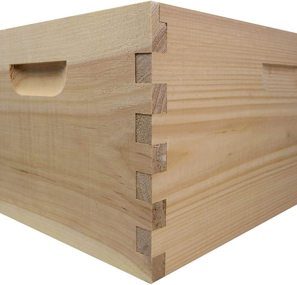 Amish Made in USA Complete 8 Frame Langstroth Bee Hive includes Frames and Foundations (2 Deep, 1 Medium)