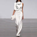 Women's Fashion Half Head Abstract Jumpsuit