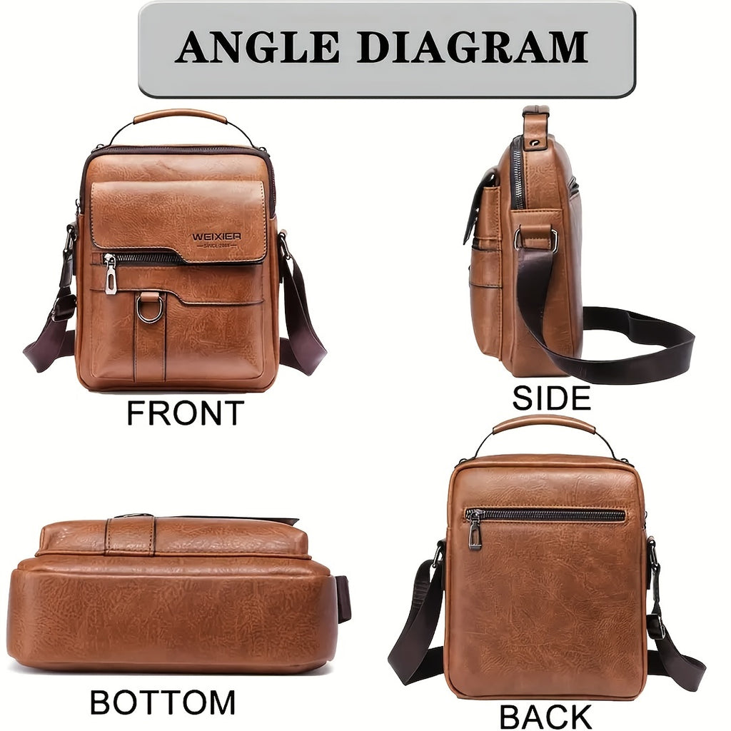 Crossbody Bag Women's Shoulder Bag  Leather Vertical Hand Business Women's Casual Leather Bag Satchel Bag For Women