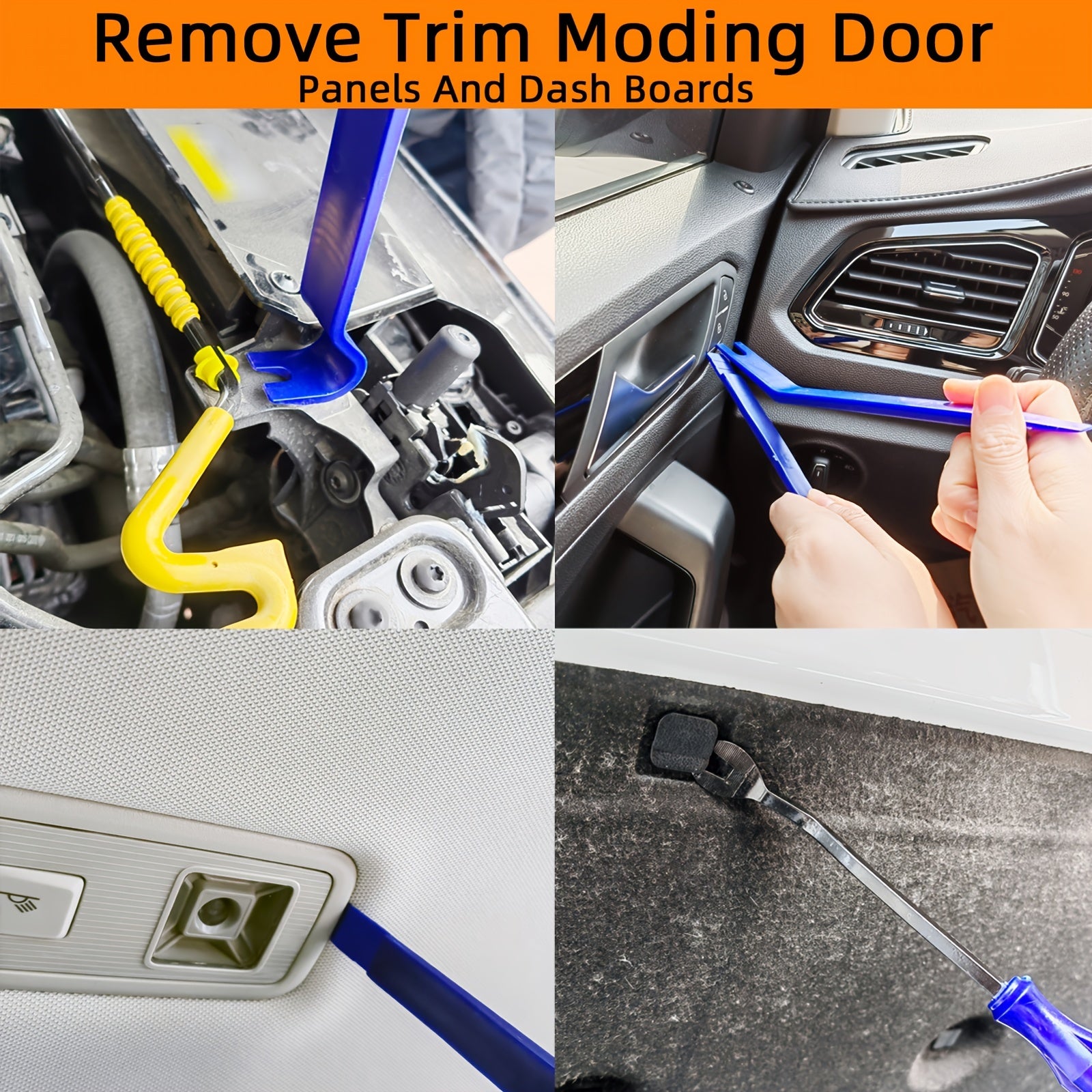 Universal Car Interior Removal Tool Kit,  Pry Tool Kit For Removing Door Cleats And Audio Dashboard