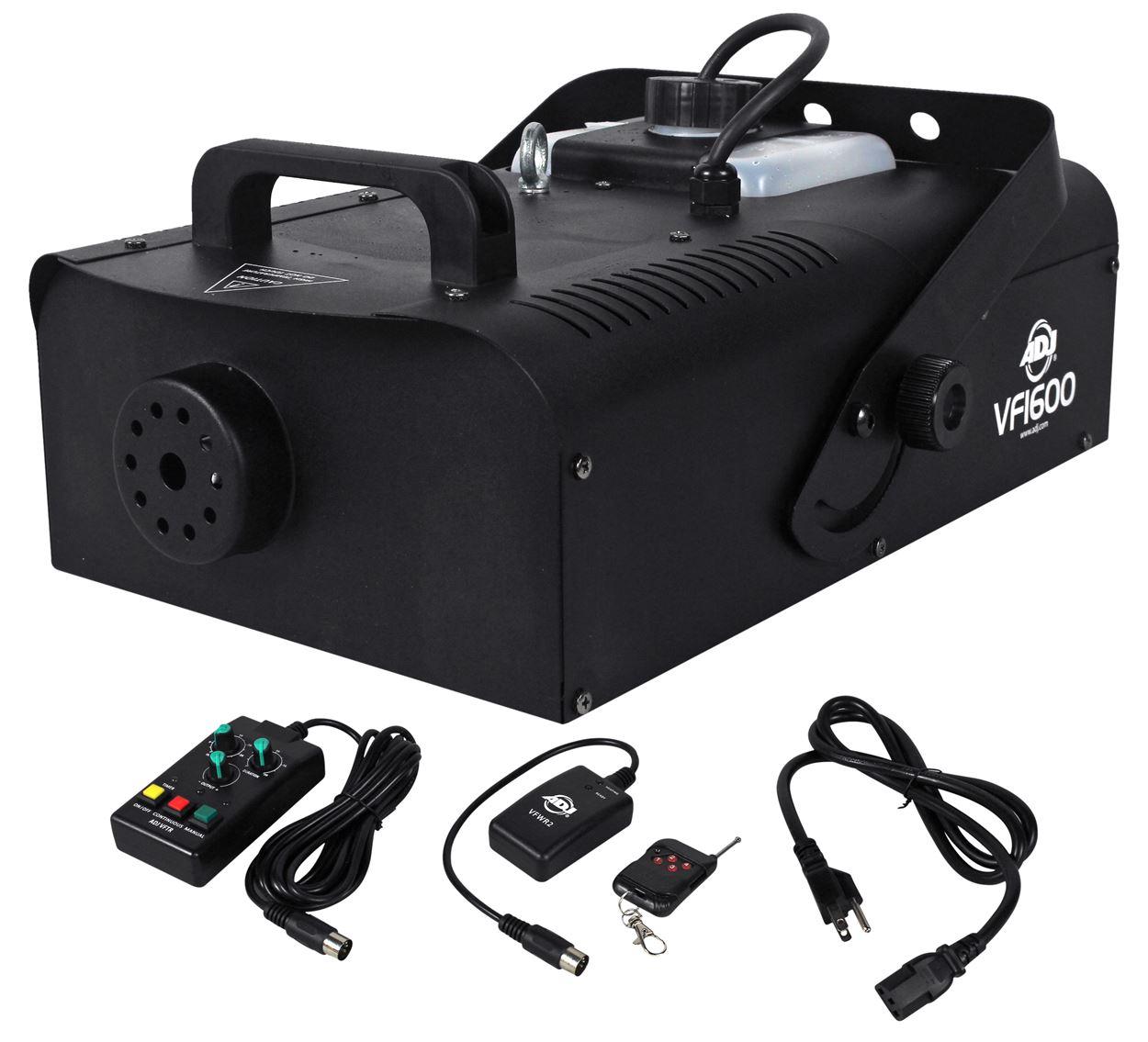 American DJ VF1600 1500w DMX Fog Machine W/ Wired & Wireless Remotes+Fog fluid