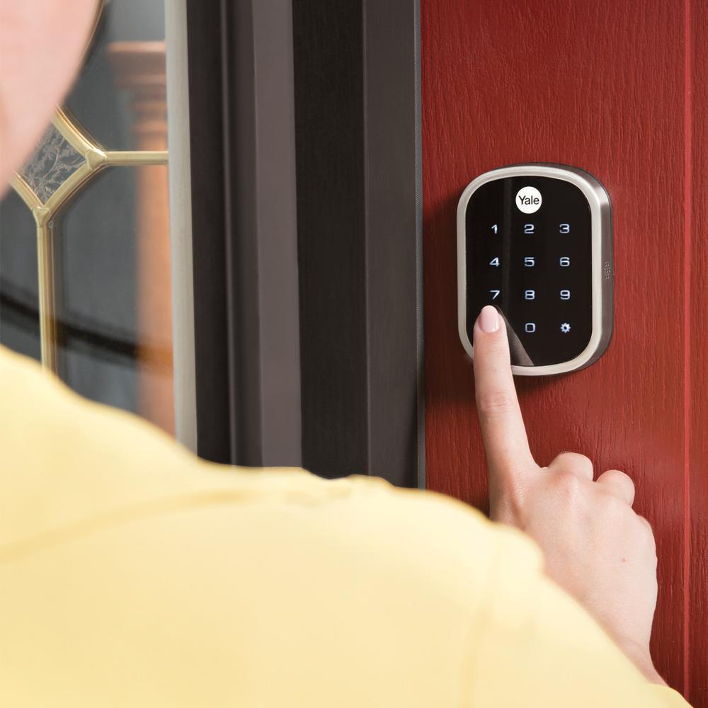 Assure Lock SL Satin Nickel Thumbturn Deadbolt with Slim Touchscreen Keypad