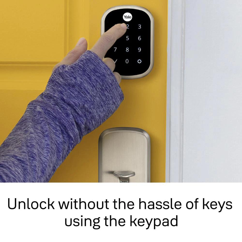 Assure Lock SL Satin Nickel Thumbturn Deadbolt with Slim Touchscreen Keypad