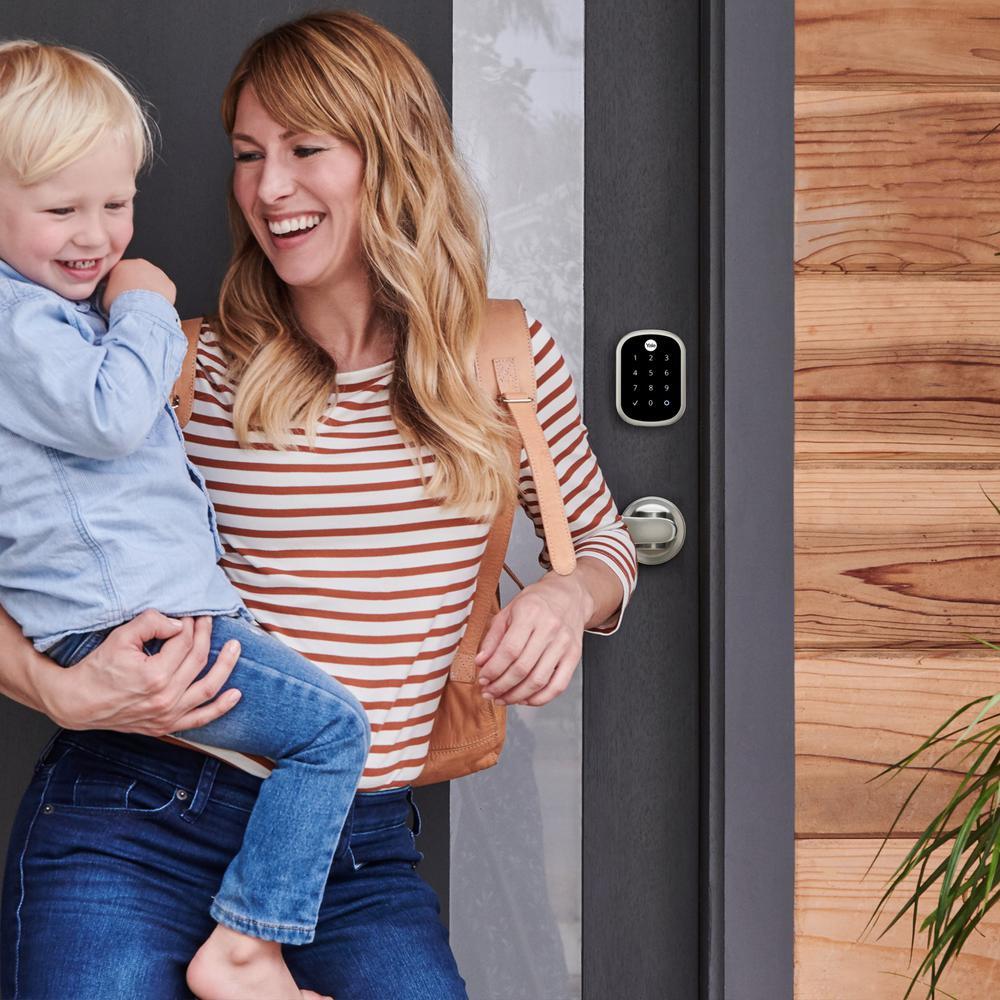 Assure Lock SL Satin Nickel Thumbturn Deadbolt with Slim Touchscreen Keypad