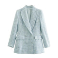 tweed plaid blazer