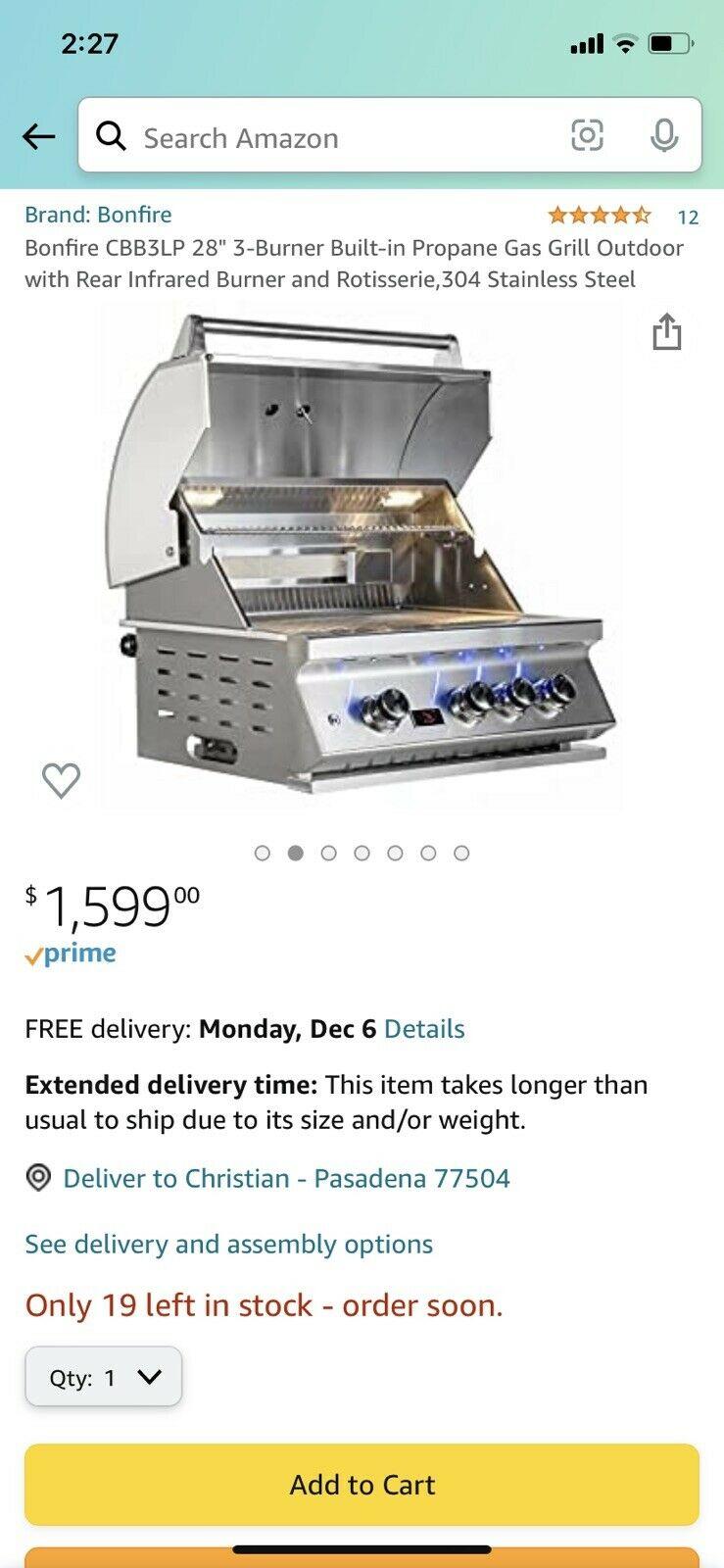 3 Drop in Gas Grill