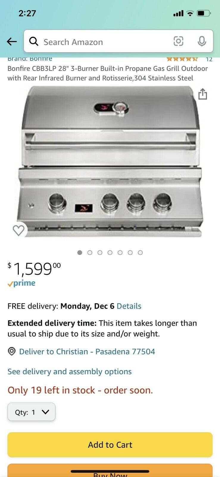 3 Drop in Gas Grill