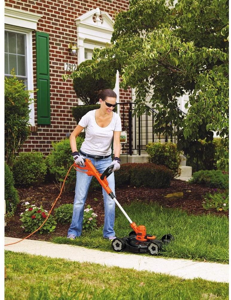 BLACK+DECKER 3-in-1 String Trimmer/Edger & Lawn Mower, 6.5-Amp, 12-Inch with Easy-Fit All Purpose Glove (MTE912 & BD505L)