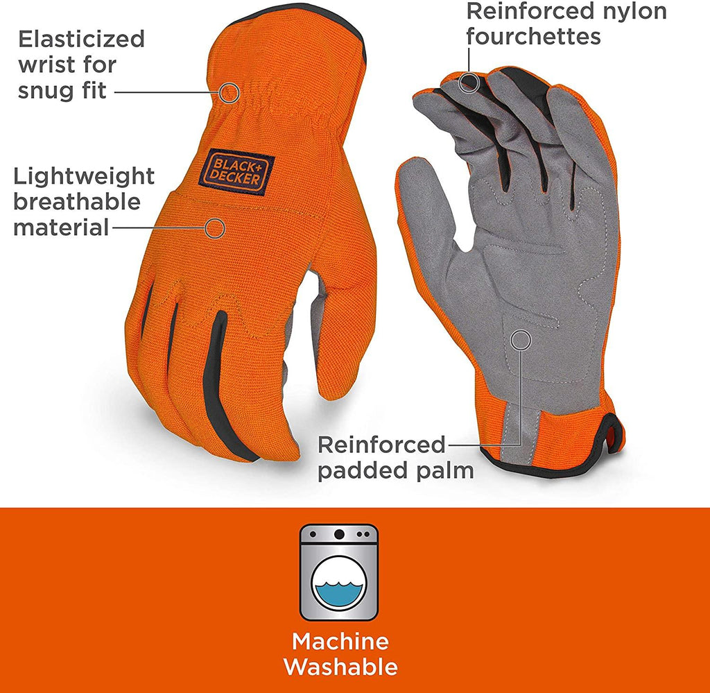 BLACK+DECKER 3-in-1 String Trimmer/Edger & Lawn Mower, 6.5-Amp, 12-Inch with Easy-Fit All Purpose Glove (MTE912 & BD505L)