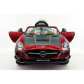 2023 LICENSED MERCEDES SLS AMG EDITION,ELECTRIC KIDS RIDE-ON CAR,GIRLS&amp;BOYS,3-6 YEARS,MP3+MP4 LCD ENTERTAINMENT SYSTEM,RUBBER TIRES,LEATHER SEAT,LED BODY TRIM,PARENTAL REMOTE|CHERRY RED METALLIC