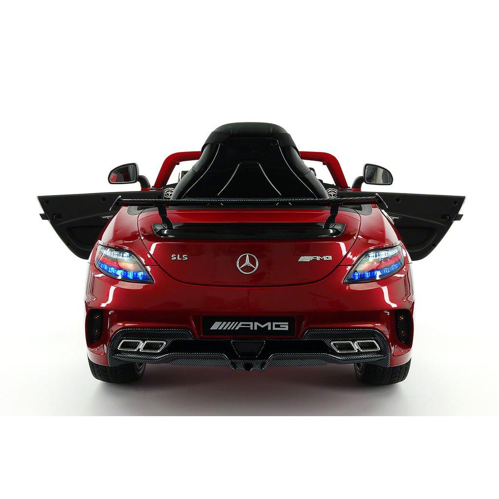 2023 LICENSED MERCEDES SLS AMG EDITION,ELECTRIC KIDS RIDE-ON CAR,GIRLS&amp;BOYS,3-6 YEARS,MP3+MP4 LCD ENTERTAINMENT SYSTEM,RUBBER TIRES,LEATHER SEAT,LED BODY TRIM,PARENTAL REMOTE|CHERRY RED METALLIC