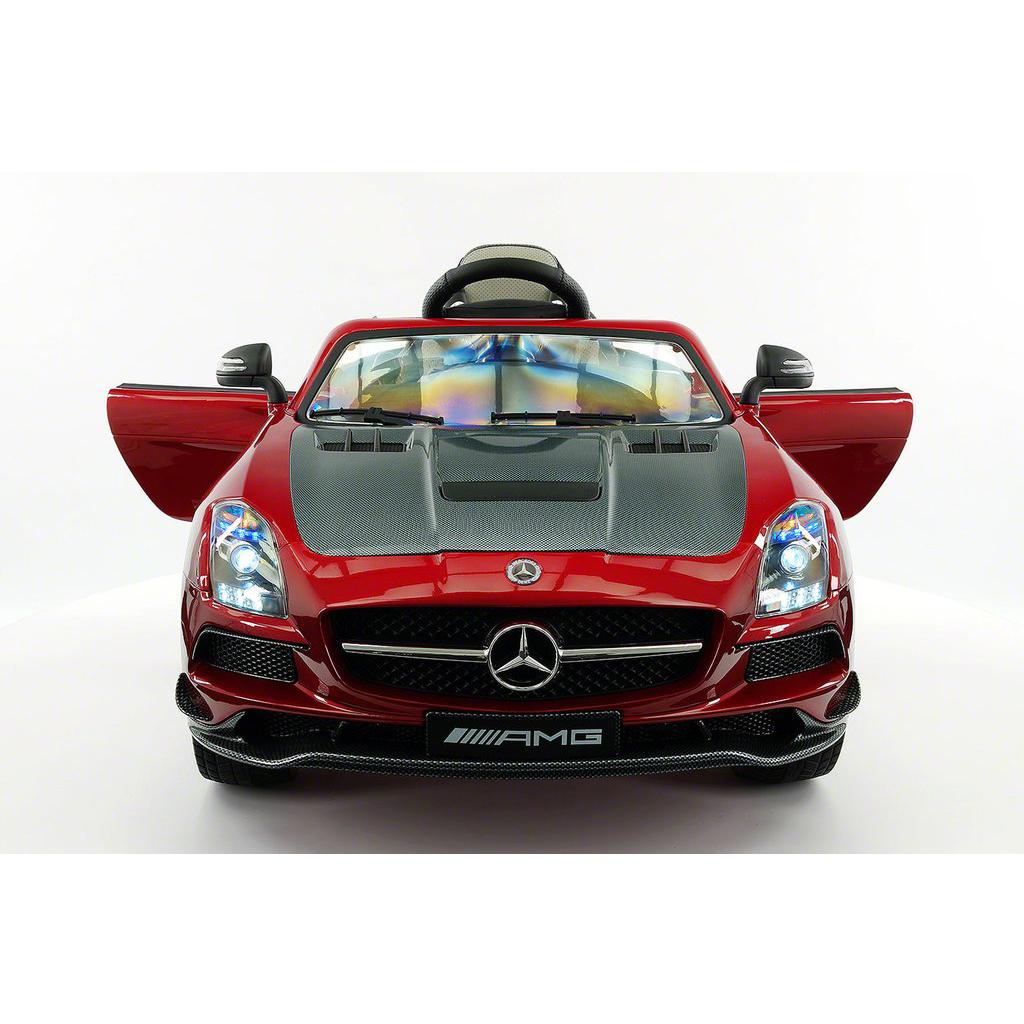 2023 LICENSED MERCEDES SLS AMG EDITION,ELECTRIC KIDS RIDE-ON CAR,GIRLS&amp;BOYS,3-6 YEARS,MP3+MP4 LCD ENTERTAINMENT SYSTEM,RUBBER TIRES,LEATHER SEAT,LED BODY TRIM,PARENTAL REMOTE|CHERRY RED METALLIC