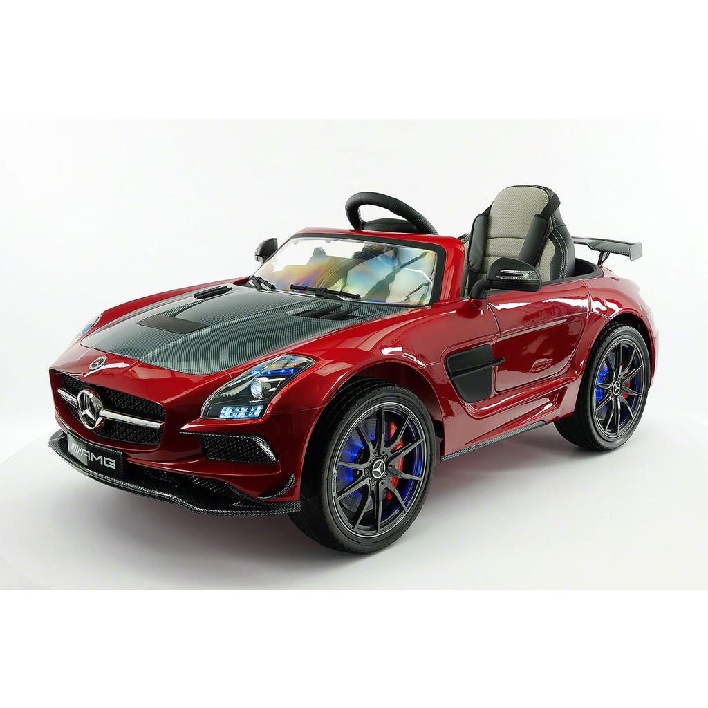 2023 LICENSED MERCEDES SLS AMG EDITION,ELECTRIC KIDS RIDE-ON CAR,GIRLS&amp;BOYS,3-6 YEARS,MP3+MP4 LCD ENTERTAINMENT SYSTEM,RUBBER TIRES,LEATHER SEAT,LED BODY TRIM,PARENTAL REMOTE|CHERRY RED METALLIC