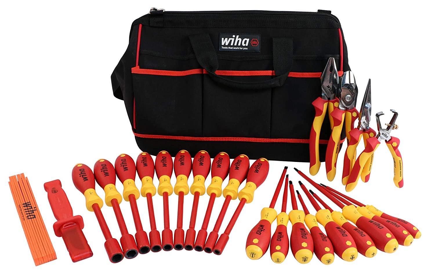 Wiha 32879 25-Piece 1000-Volt Insulated Pliers and Screwdriver Set