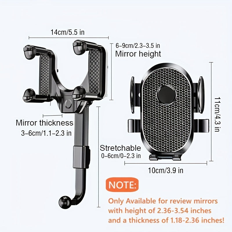 Car Phone Holder, Car Mount Stand For CellPhone Car Mobile Support Rotating Adjustable Car Smartphone Holder