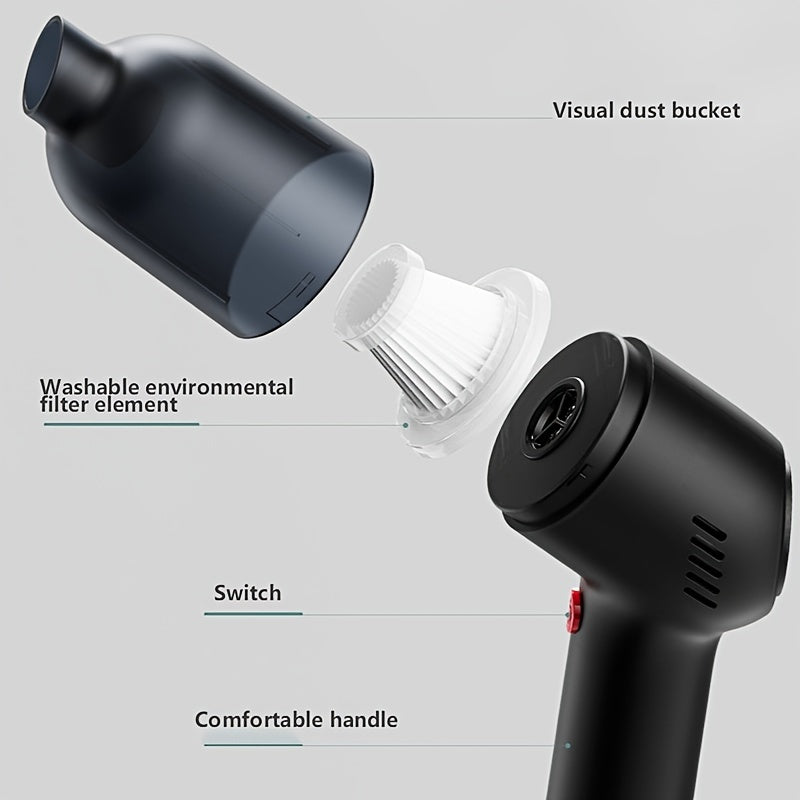 Wireless Car Vacuum Cleaner Handheld Electric Cleaning Tool Strong Suction For Home &amp; Car Use Mini Portable Car Vacuum Cleaner Pet Hair Cleaner