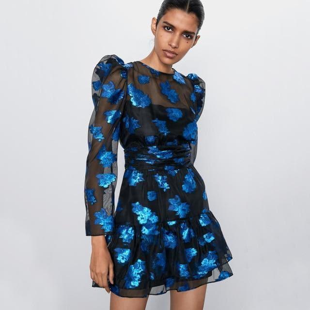 floral printed fashioned mini dress