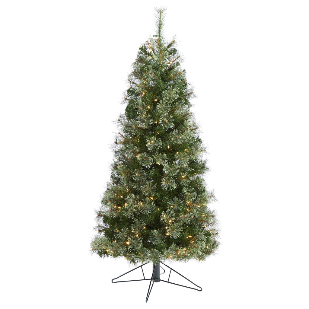 Nearly Natural Green 5' Cashmere Artificial Christmas Tree with 250 Clear Prelit Incandescent Lights