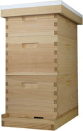 Amish Made in USA Complete 8 Frame Langstroth Bee Hive includes Frames and Foundations (2 Deep, 1 Medium)