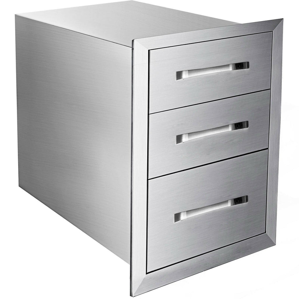 18"Wx23"H Outdoor Kitchen Drawers Double Access StoraBBQ Drawer Grill Station