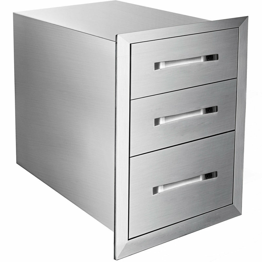 18"Wx23"H Outdoor Kitchen Drawers Double Access StoraBBQ Drawer Grill Station