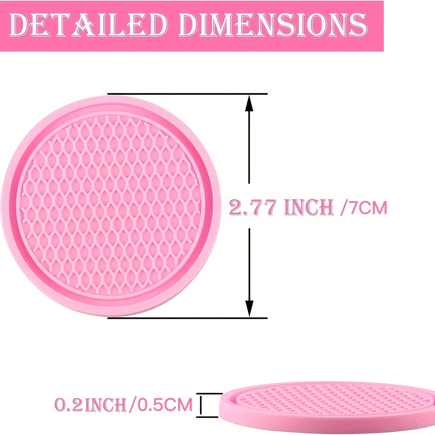 4pcs Car Cup Coasters, Universal Non-Slip Cup Holders Embedded In Ornaments Coaster, Car Interior Accessories Fit Car Accessories