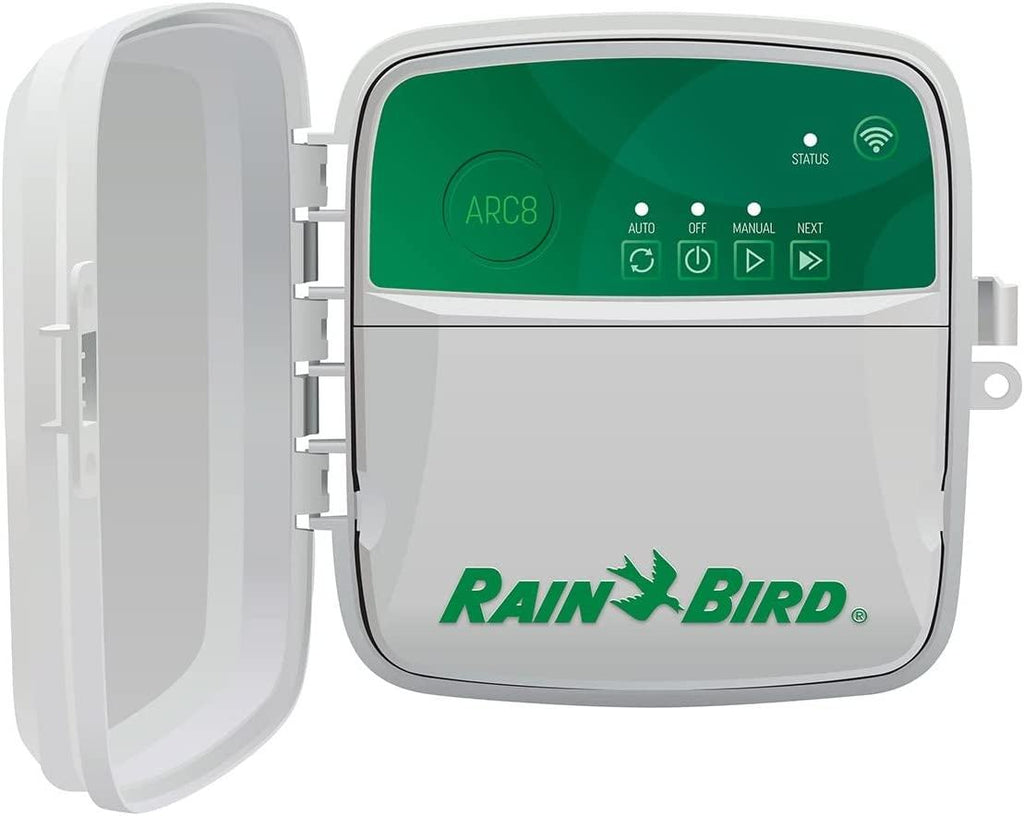 Rain Bird ARC8 App-Based Indoor/Outdoor Smart Irrigation WiFi Timer/Controller, 8-Zone/Station, EPA WaterSense Certified, Compatible with Alexa