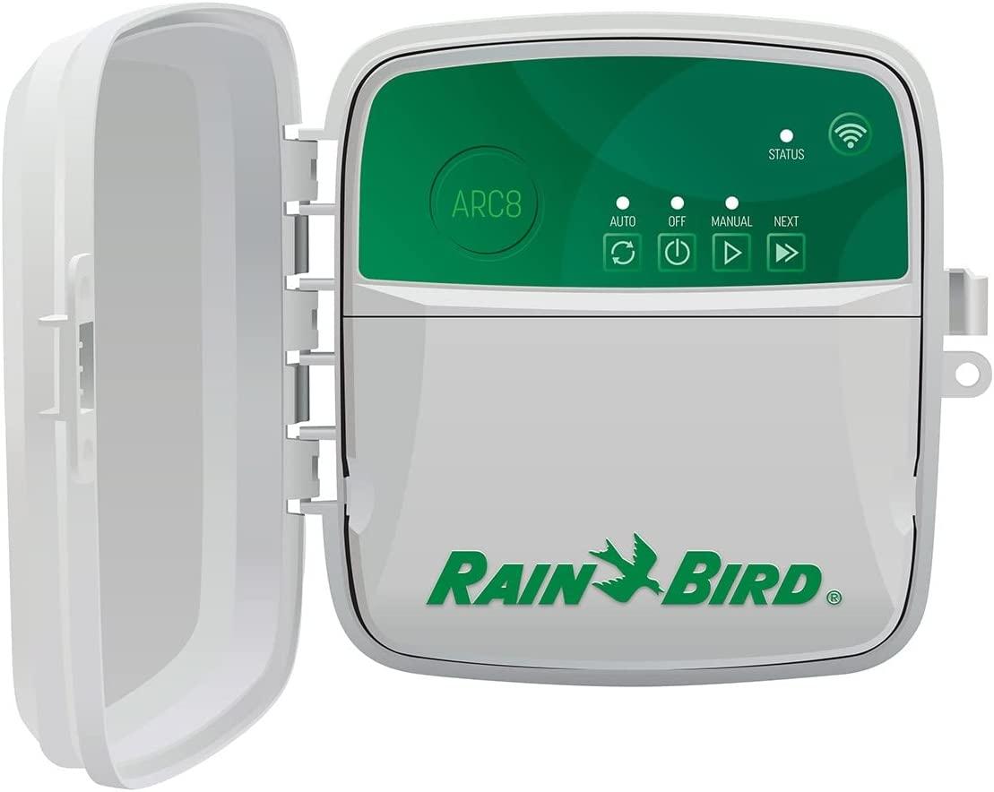 Rain Bird ARC8 App-Based Indoor/Outdoor Smart Irrigation WiFi Timer/Controller, 8-Zone/Station, EPA WaterSense Certified, Compatible with Alexa