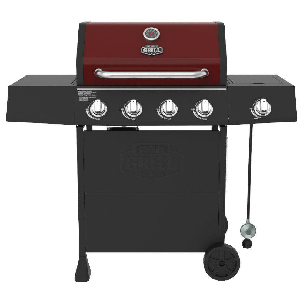 Grill Gas Bbq Outdoor Propane Portable CooBarbecue 4 Burners Side Burner