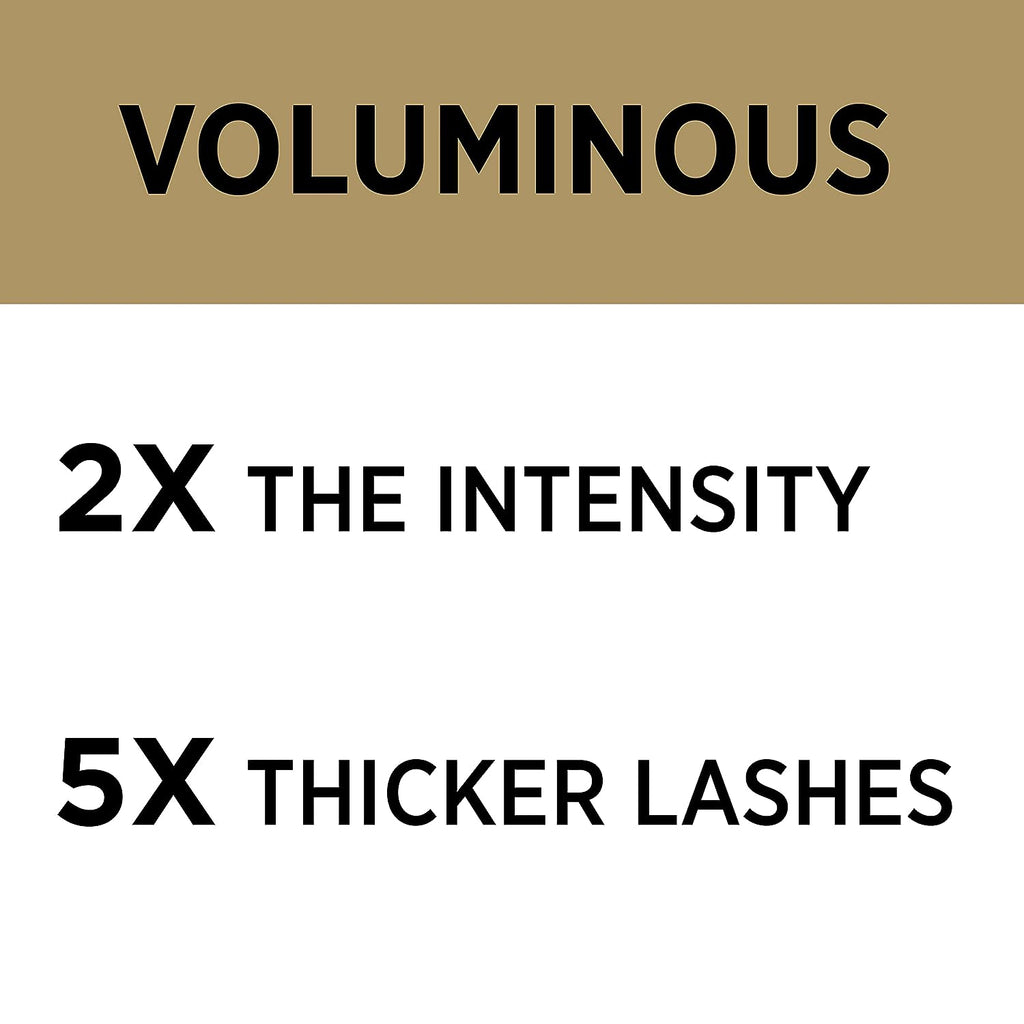 L'Oreal Paris Makeup Voluminous Original Washable Bold Eye Volume Building Mascara, Builds Lashes up to 2X Natural Thickness, Smudge Free, Clump Free, Carbon Black, 2 count