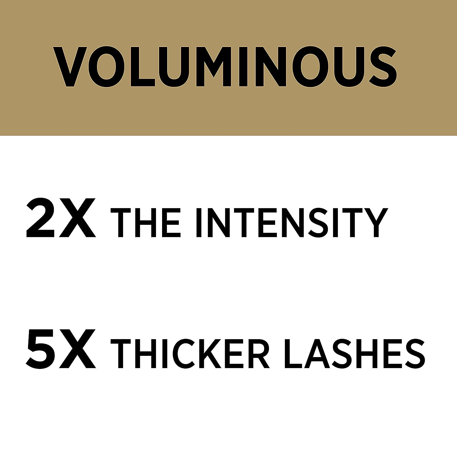 L'Oreal Paris Makeup Voluminous Original Washable Bold Eye Volume Building Mascara, Builds Lashes up to 2X Natural Thickness, Smudge Free, Clump Free, Carbon Black, 2 count