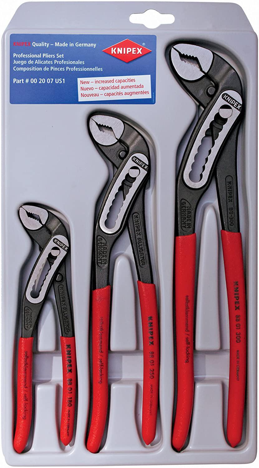 JF-XUAN Hand Tools 3Pcs Heavy Duty Pipe Wrench Adjustable Set 14inch 18inch 24inch Monkey Soft Grip Wrenches