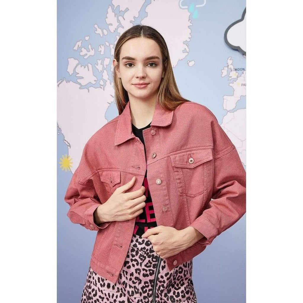 loose short denim jacket